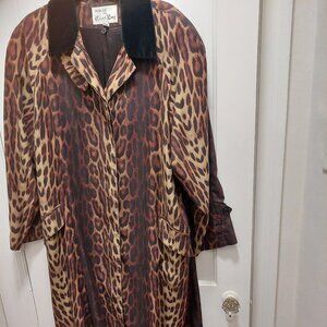 Vintage Panache for Count Romi Leopard Trench Sz 12